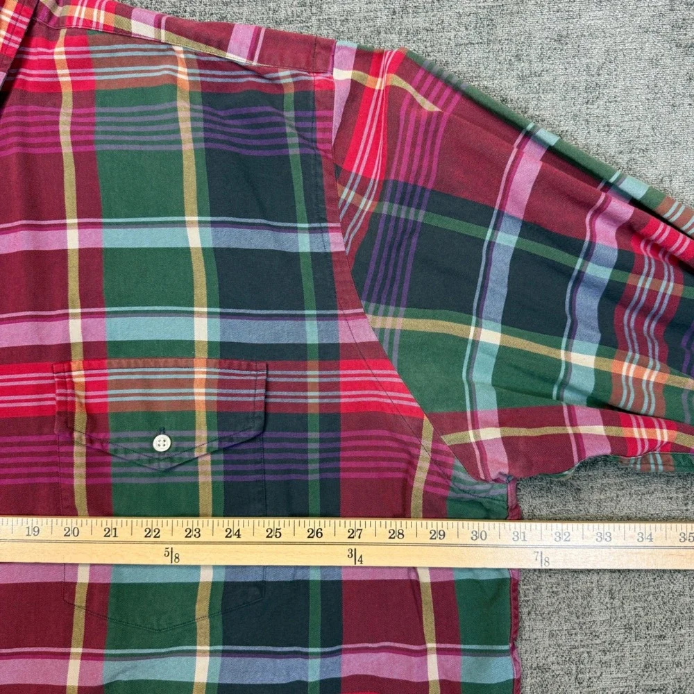 Polo Ralph Lauren Mens 3XB Plaid Button Down Shirt Multi Color Cotton LS